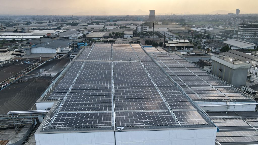 Site of PT. Perusahaan Industri Ceres’ solar rooftop project installed by TotalEnergies ENEOS