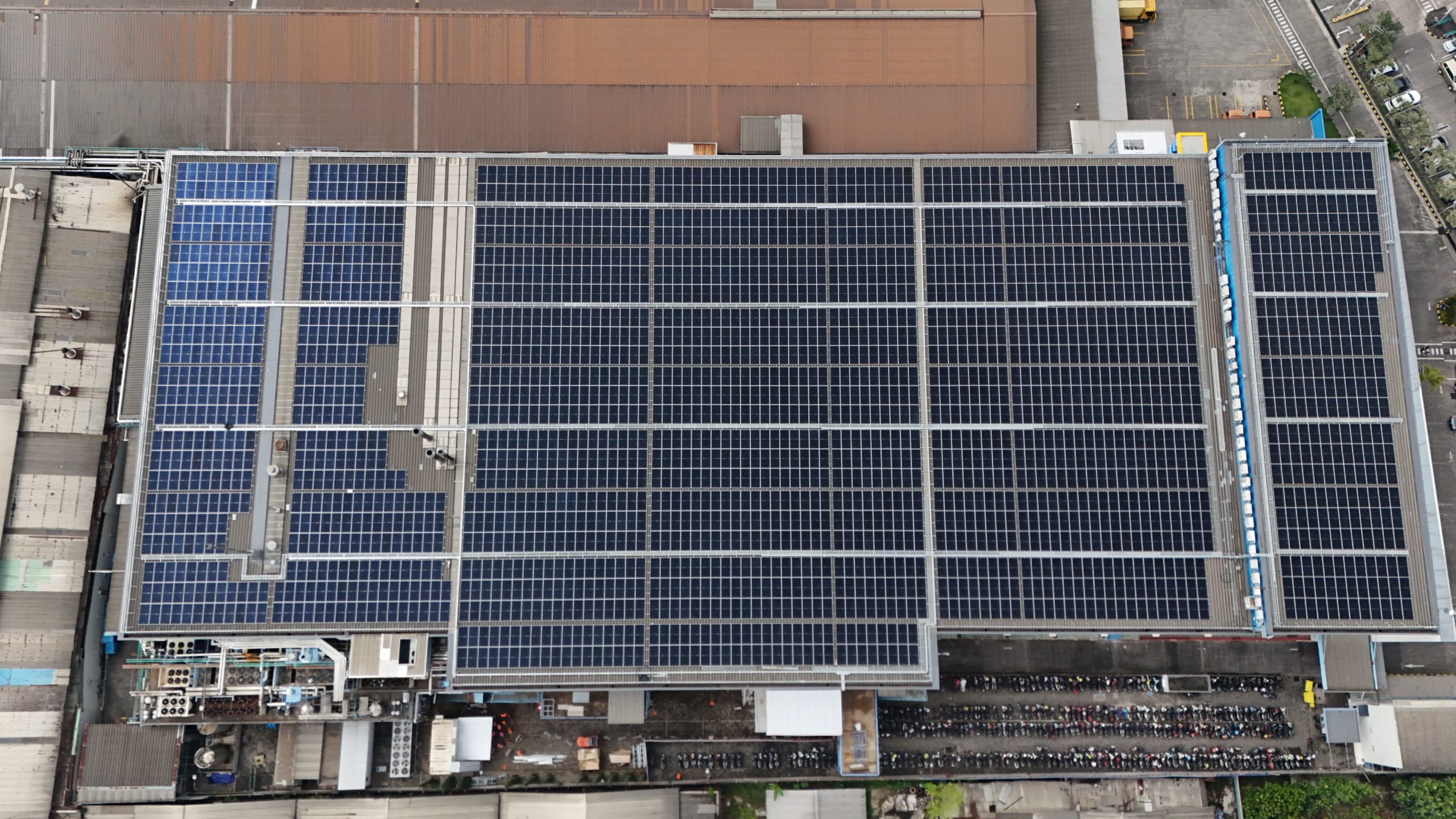 site of PT. Perusahaan Industri Ceres’ rooftop solar installed by TotalEnergies ENEOS
